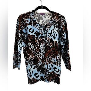 Olivia M. Cardigan animal print